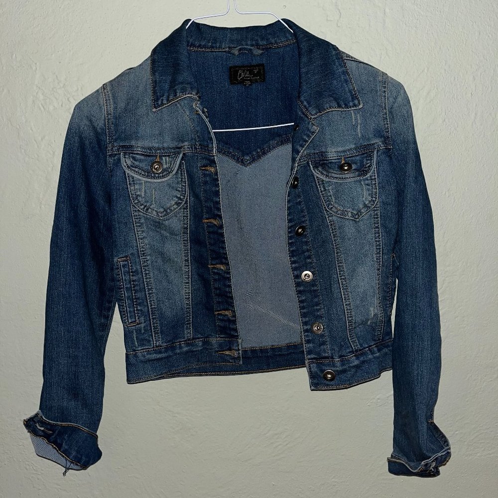 Chiole Denim Architect Womens Small Denim Blue Jean Jacket